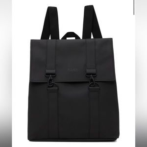 RAINS Black MSN Backpack